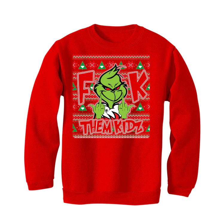 CHRISTMAS UGLY SWEATERS Red T-Shirt (Fck Them Kidz) - Image 4