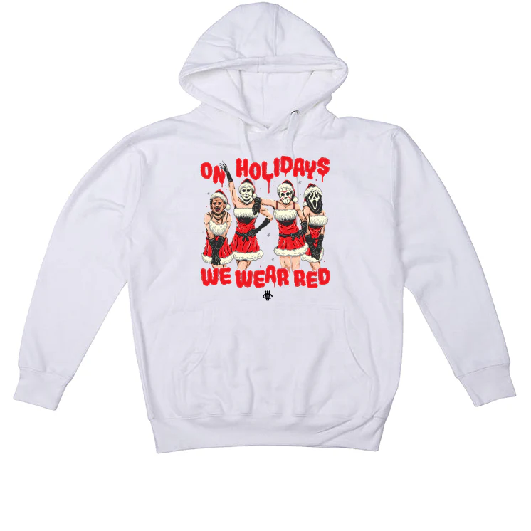 CHRISTMAS UGLY SWEATERS White T-Shirt (WE WEAR RED) - Image 3
