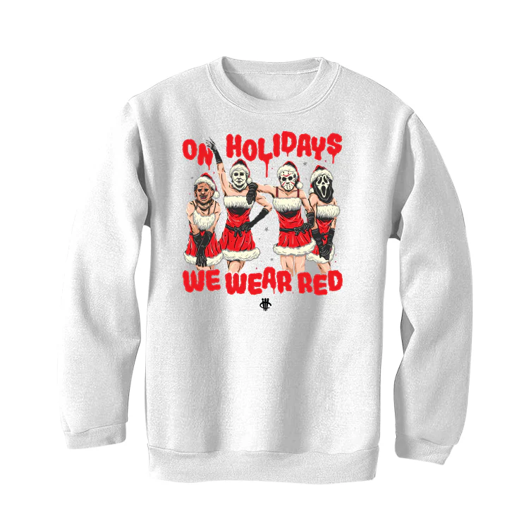 CHRISTMAS UGLY SWEATERS White T-Shirt (WE WEAR RED) - Image 4