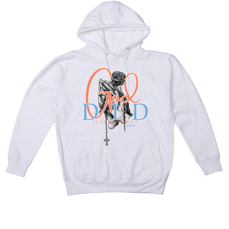 DJ Khaled x Air Jordan 5 “Crimson Bliss” White T-Shirt (GOD DID) - Image 3