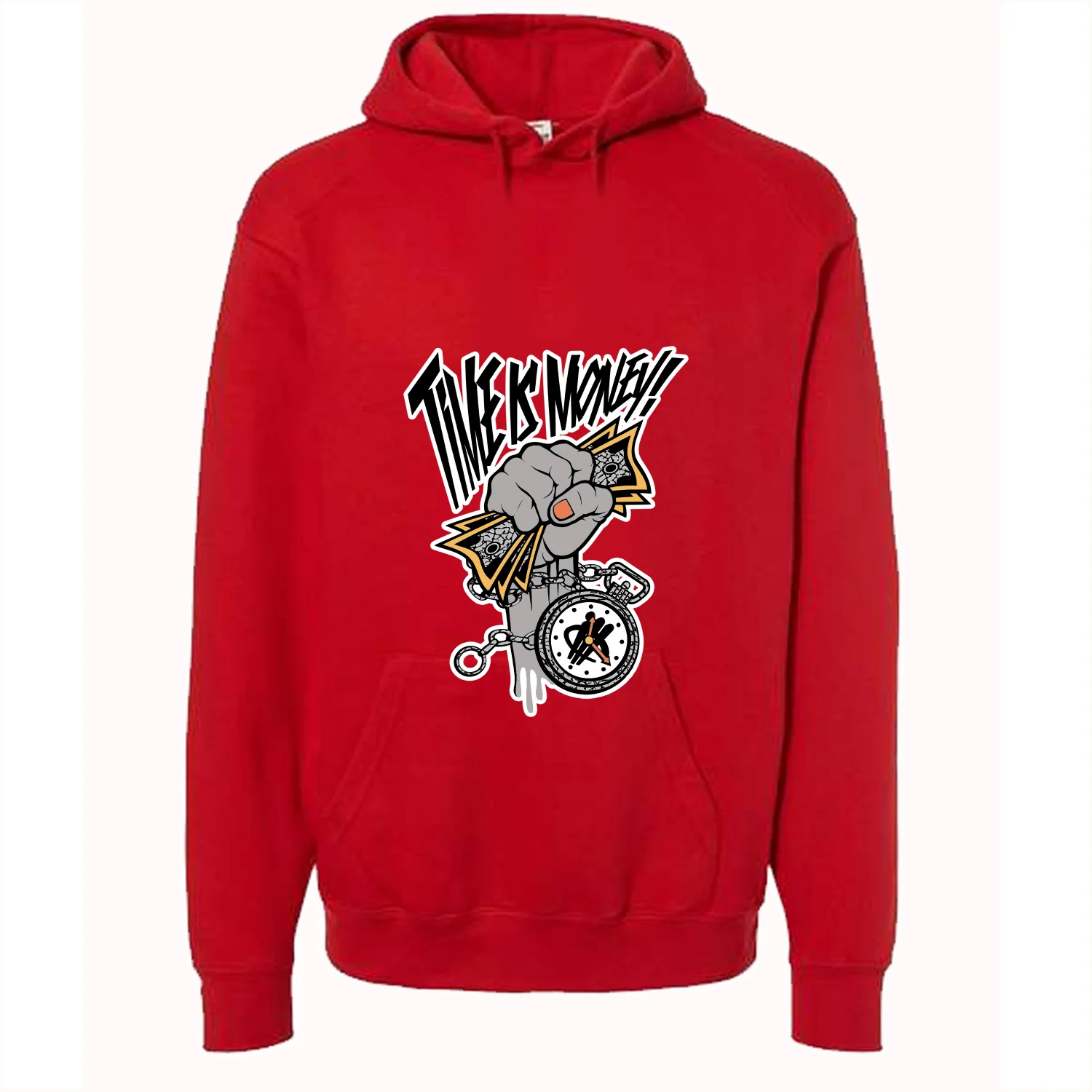DTLR x New Balance 9060 “Fire Sign” | illcurrency Red T-Shirt (Time Is Money) - Image 3