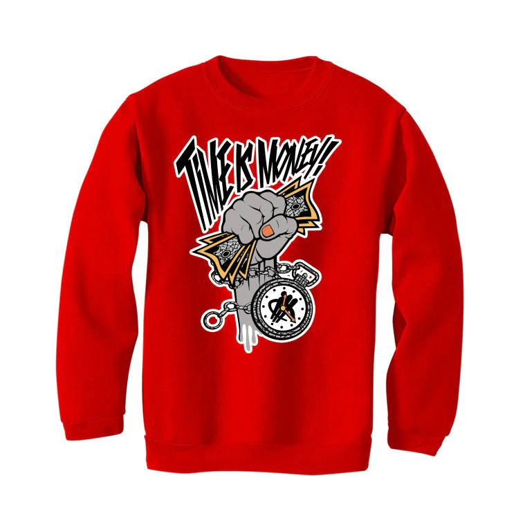 DTLR x New Balance 9060 “Fire Sign” | illcurrency Red T-Shirt (Time Is Money) - Image 4