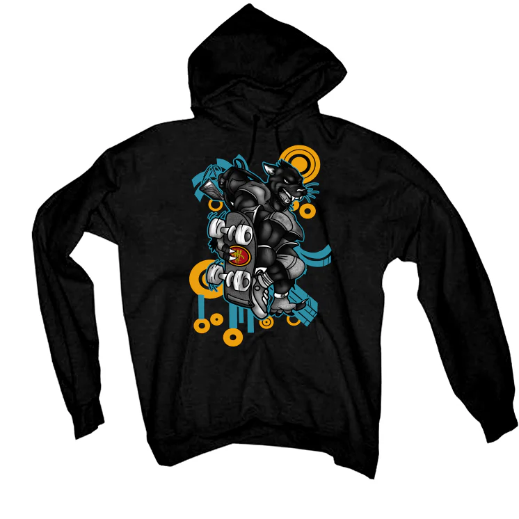 FroSkate x Nike SB Dunk High "All Love No Hate" Black T-Shirt (Skateboard Cat) - Image 3