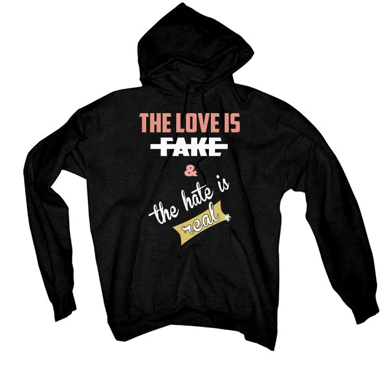 GS Air Jordan 3 “Red Stardust” | illcurrency Black T-Shirt (Love Is Fake) - Image 3