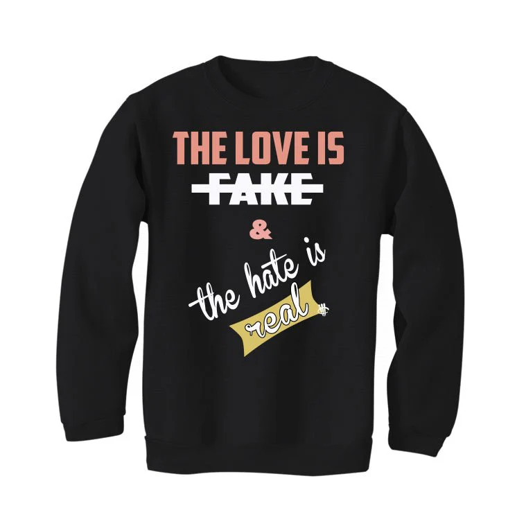 GS Air Jordan 3 “Red Stardust” | illcurrency Black T-Shirt (Love Is Fake) - Image 4