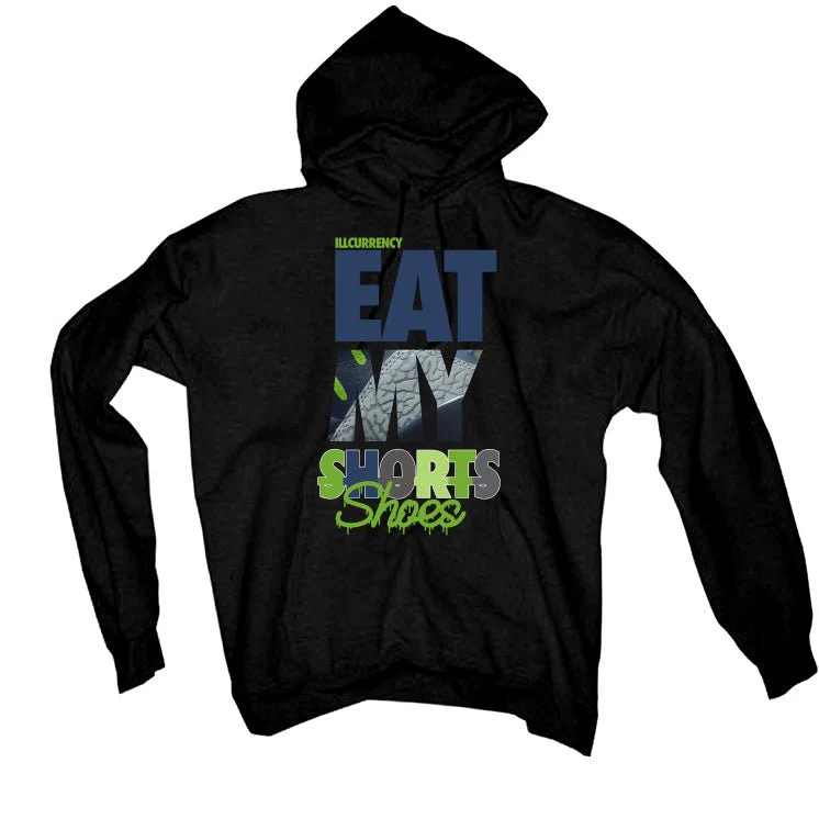 Hugo Covarrubias Molina’s Air Jordan 3 “Doernbecher”| ILLCURRENCY Black T-Shirt (EAT MY SHOE) - Image 3