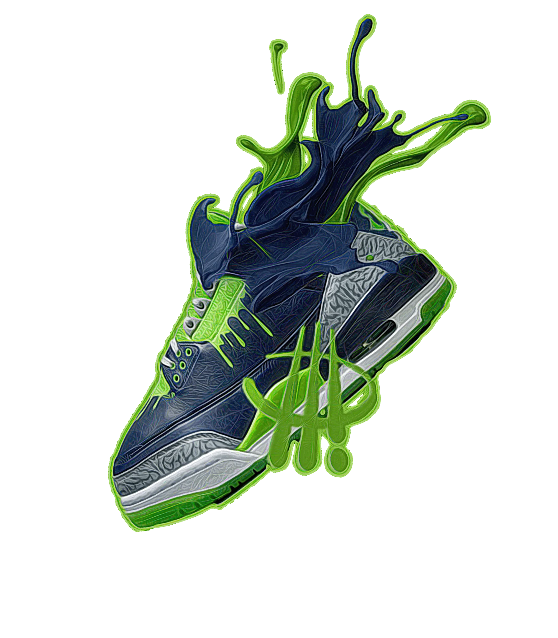 Hugo Covarrubias Molina’s Air Jordan 3 “Doernbecher”| ILLCURRENCY Black T-Shirt (SPLASH 3)