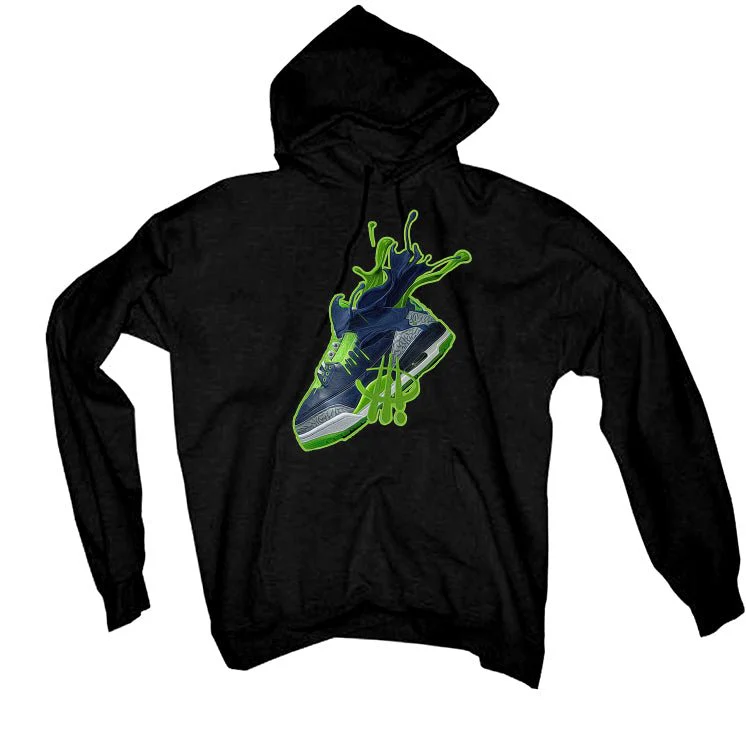 Hugo Covarrubias Molina’s Air Jordan 3 “Doernbecher”| ILLCURRENCY Black T-Shirt (SPLASH 3) - Image 3