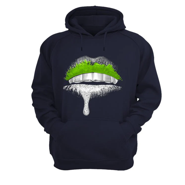 Hugo Covarrubias Molina’s Air Jordan 3 “Doernbecher”| ILLCURRENCY Navy Blue T-Shirt (Lips) - Image 3