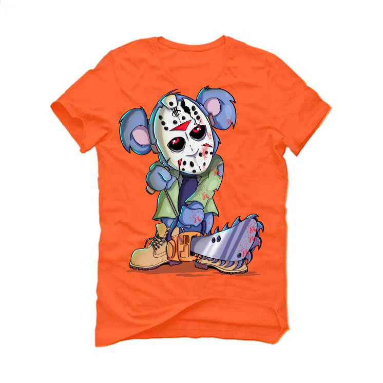 IllCurrency Halloween 2018 Collection Orange T-Shirt (Teddy Chainsaw) - Image 2