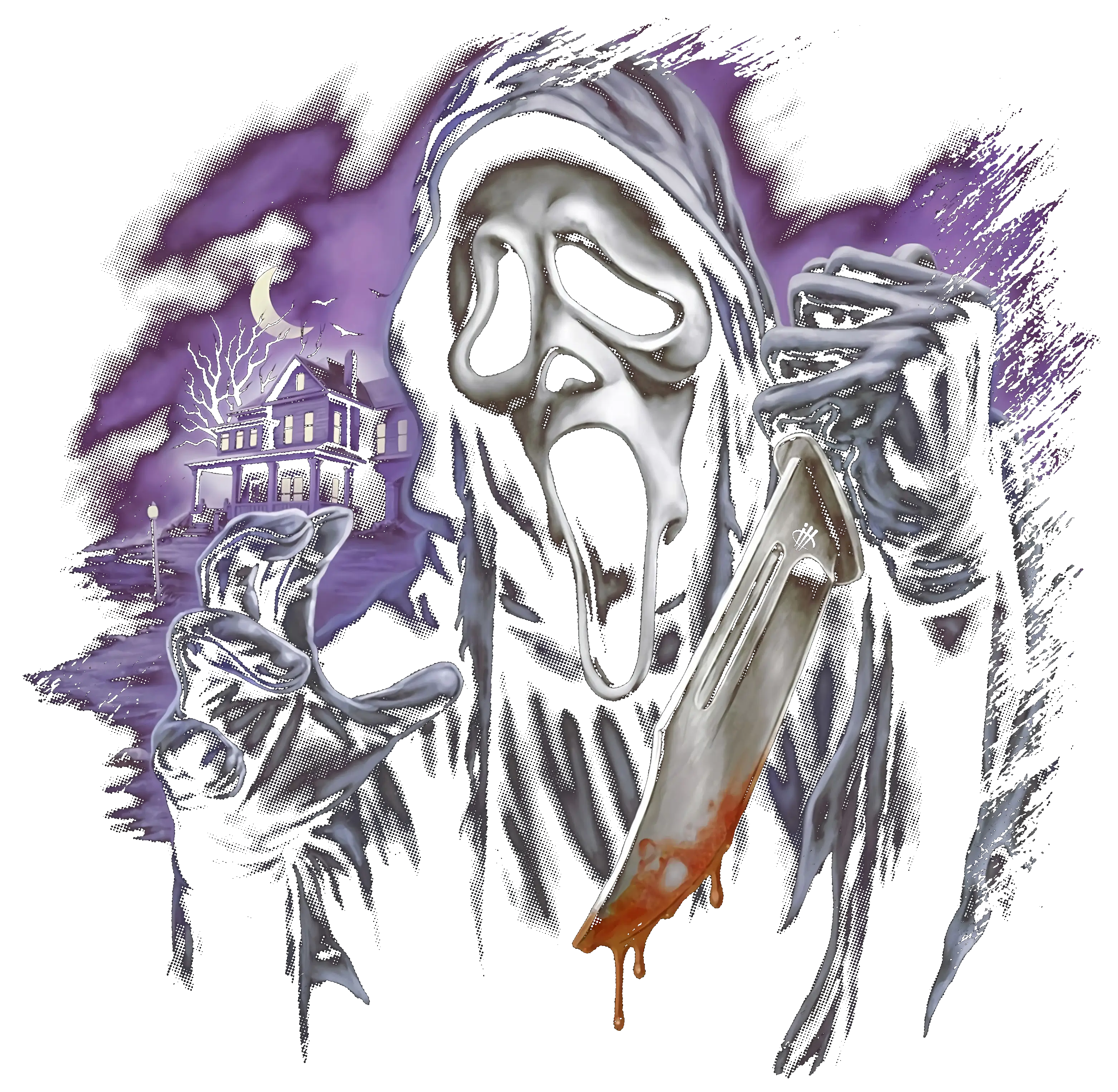 Halloween Collection 2017 Shirts to Match Sneakers Collections Black T-Shirt (Ghostface)| illcurrency