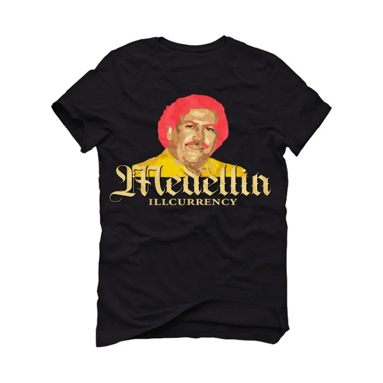 J Balvin x Air Jordan 3 Medellin Sunset - Black T-Shirt (EL REY DE MEDELLIN) - Image 2