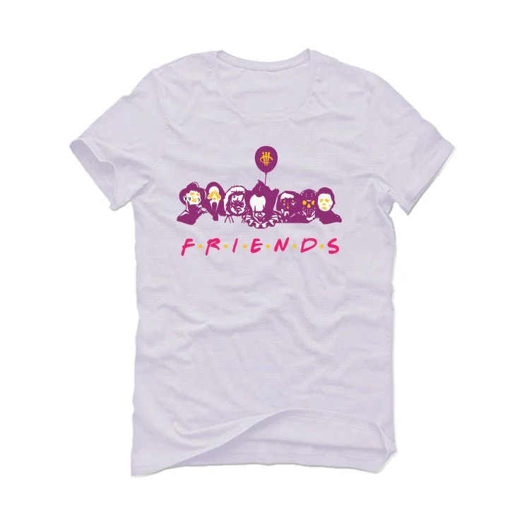 J Balvin x Air Jordan 3 Medellin Sunset - White T-Shirt (F R I E N D S) - Image 2