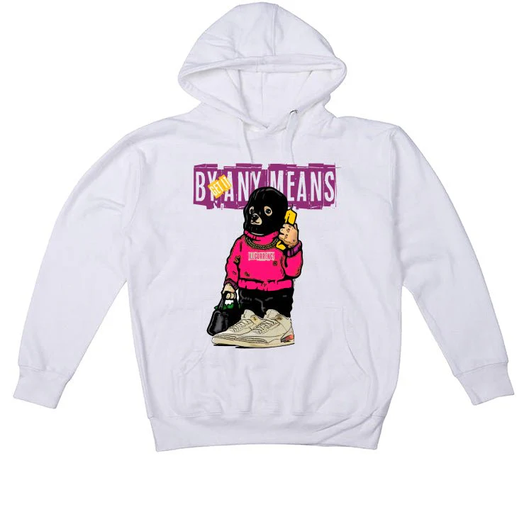 J Balvin x Air Jordan 3 Medellin Sunset - White T-Shirt (Get it by any means) - Image 3