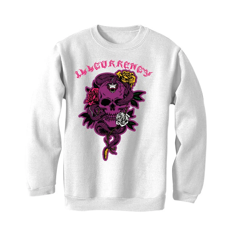 J Balvin x Air Jordan 3 Medellin Sunset - White T-Shirt (Snake skeleton rose) - Image 4