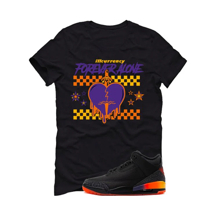 J Balvin x Air Jordan 3 Rio Black T-Shirt (Forever Alone) - Image 2