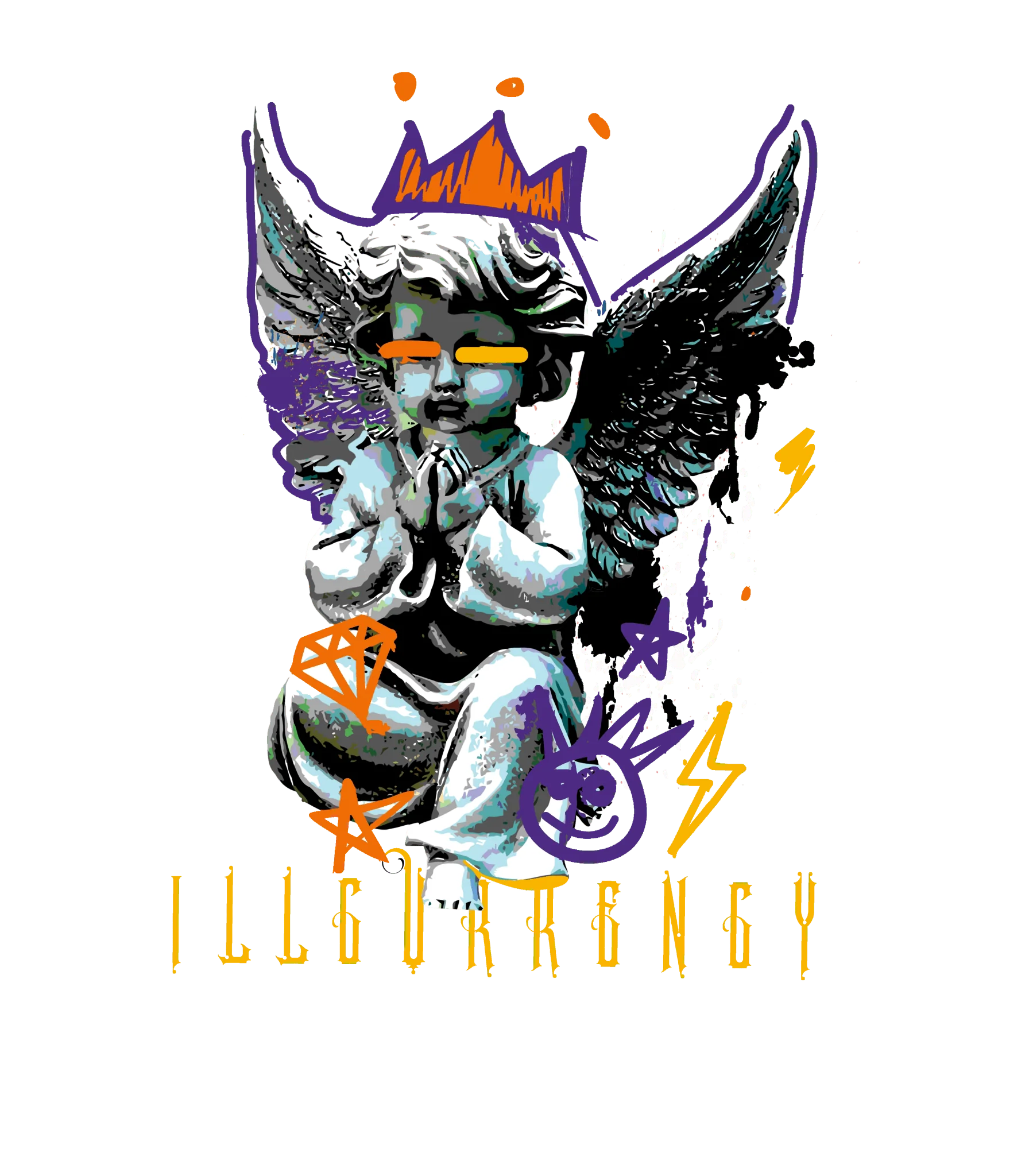 J Balvin x Air Jordan 3 Rio Black T-Shirt (Graffiti Angel)