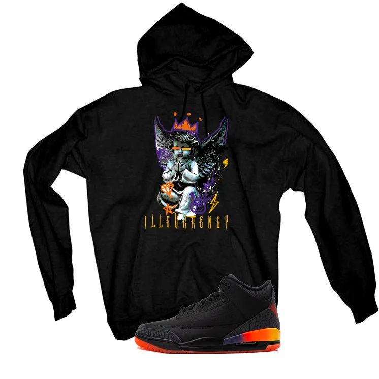 J Balvin x Air Jordan 3 Rio Black T-Shirt (Graffiti Angel) - Image 3