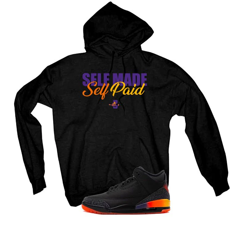 J Balvin x Air Jordan 3 Rio Black T-Shirt (Self Made Self Paid) - Image 3