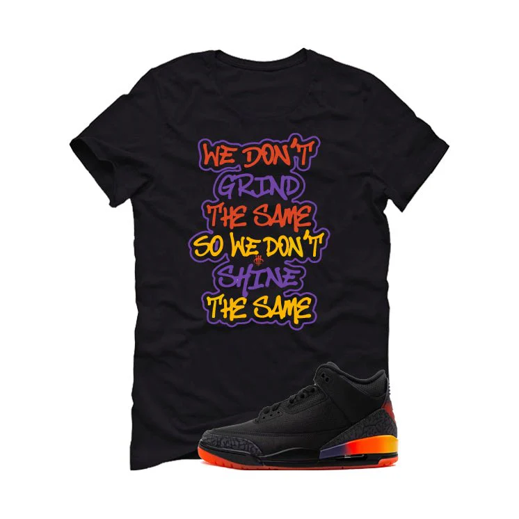 J Balvin x Air Jordan 3 Rio Black T-Shirt (We Don't Grind The Same) - Image 2