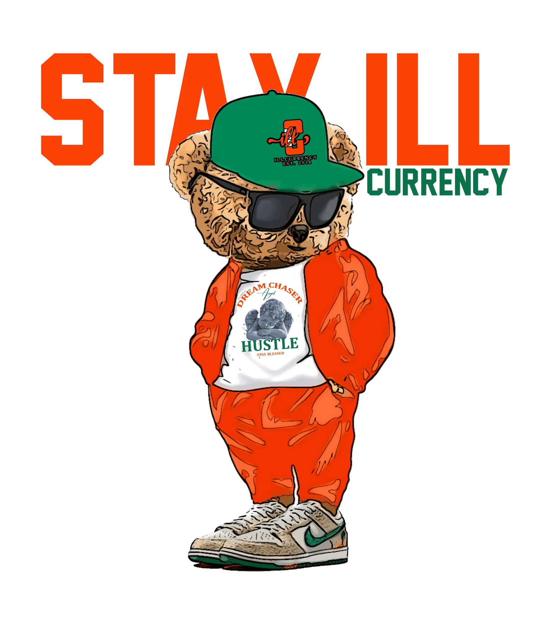 Jarritos x Nike SB Dunk Low | illcurrency White T-Shirt (Stay ill Bear)