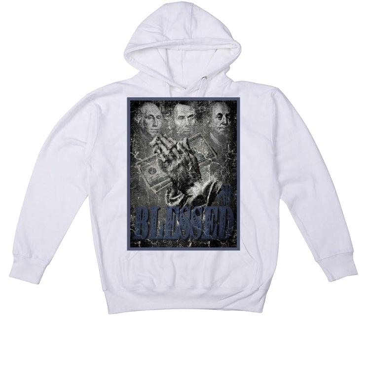 Jordan 1 Retro High COJP Midnight Navy White T-Shirt (blessed fortune) - Image 2