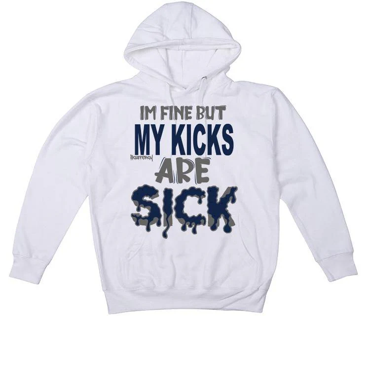 Jordan 1 Retro High COJP Midnight Navy White T-Shirt (Im fine but my kicks are sick) - Image 3