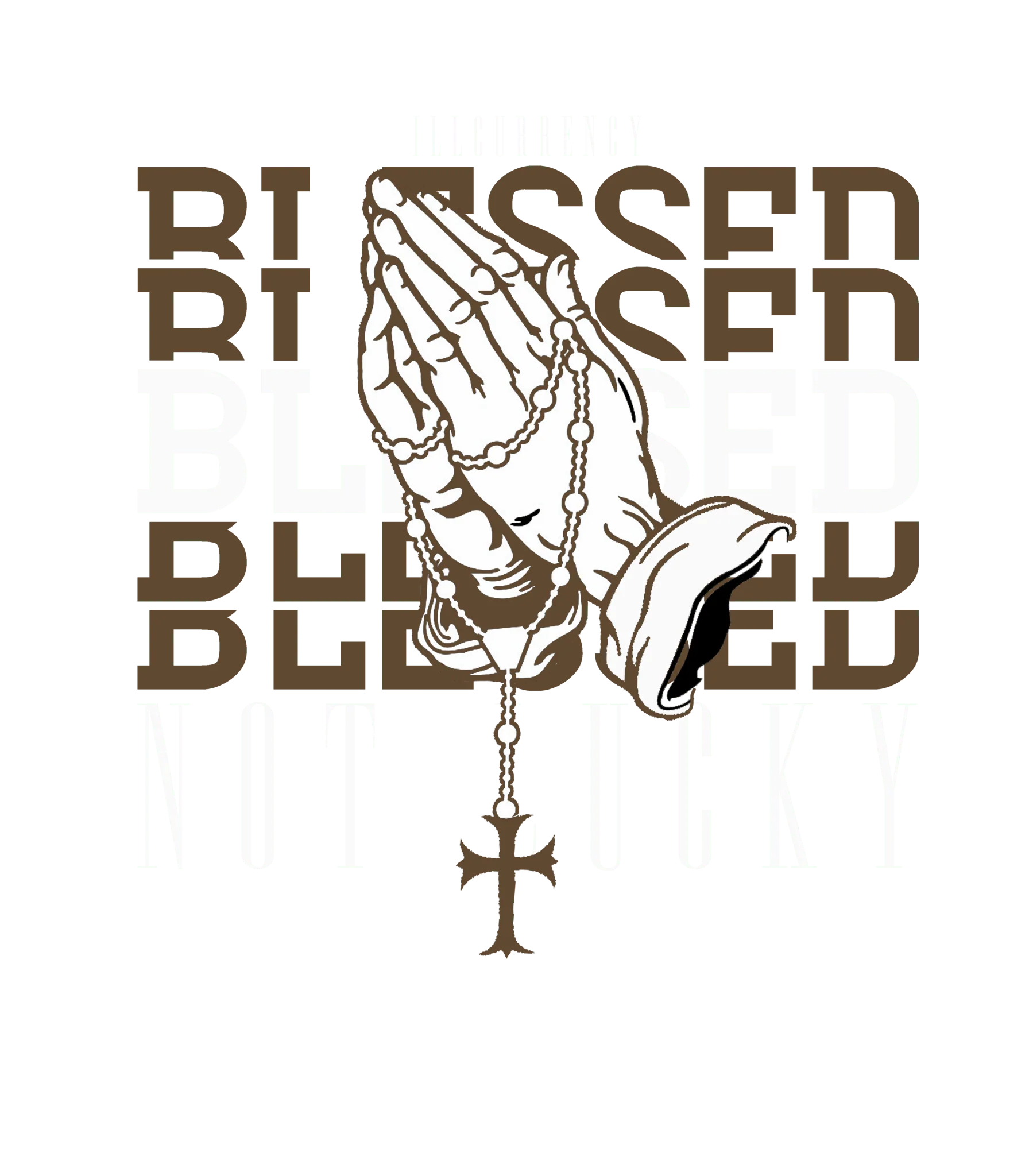 Jordan 1 Retro High OG Palomino - Black T-Shirt (Blessed not lucky)