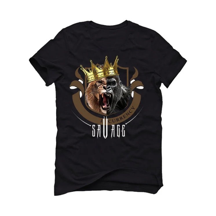 Jordan 1 Retro High OG Palomino - Black T-Shirt (Savage King) - Image 2