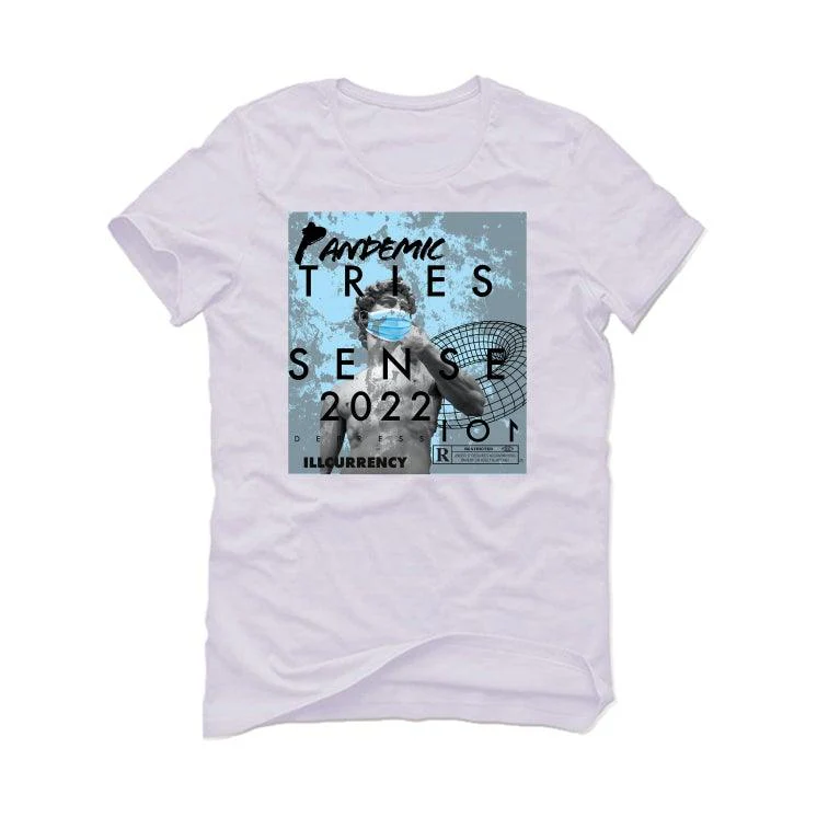 Jordan 11 Adapt "Dark Powder Blue" White T-Shirt (PANDEMIC) - Image 2