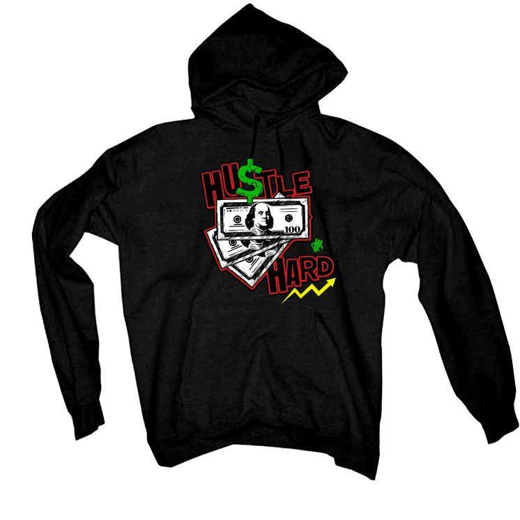 Jordan 13 Playoffs - Black T-Shirt (HUSTLE HARD $) - Image 3