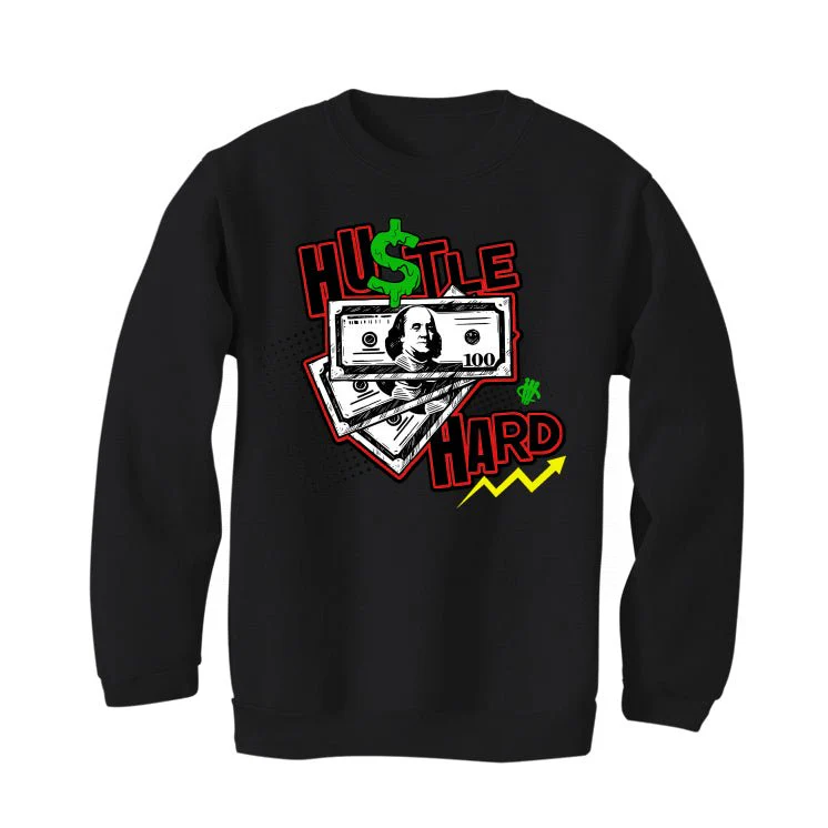 Jordan 13 Playoffs - Black T-Shirt (HUSTLE HARD $) - Image 4