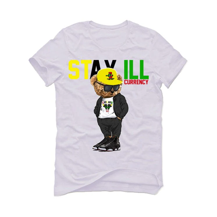 Jordan 13 Playoffs White T-Shirt (Stay ill Bear) - Image 2