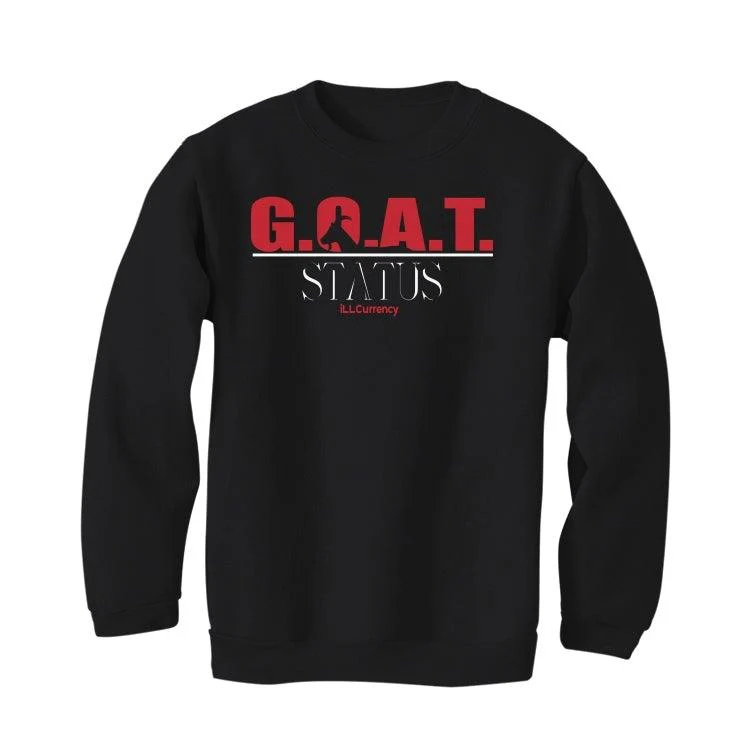 Jordan 4 Retro Fire Red (2020) Black T-Shirt (goat status quo) - Image 3