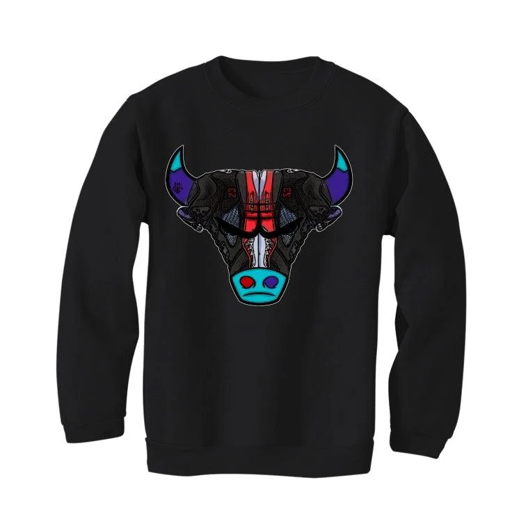 Jordan 5 Retro Top 3 2020 Black T-Shirt (Bulls head kicks) - Image 3