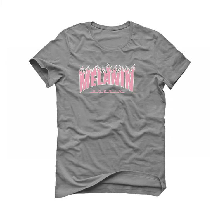 KCDC x Nike SB Dunk High “20th Anniversary” Grey T-Shirt (MELANIN POPPIN) - Image 2