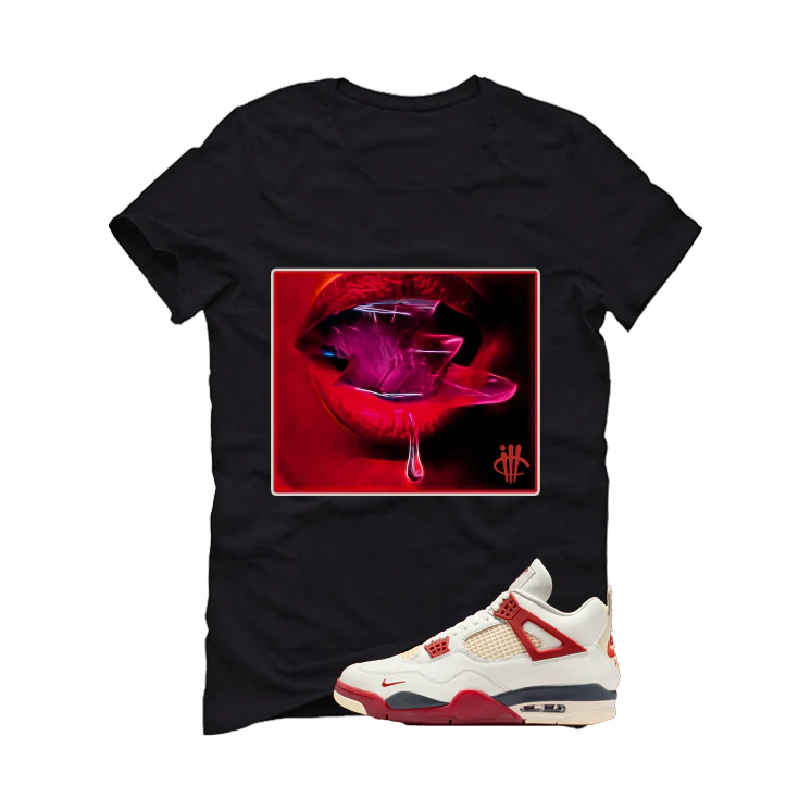 Nigel Sylvester x Air Jordan 4 Brick After Brick Matching T-Shirt, Sweatshirts, & Hoodies Black T-Shirt (Tongue)| illcurrency - Image 2