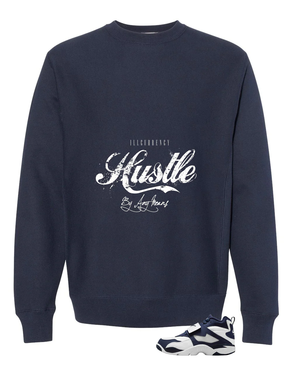 Nike Air Diamond Turf Cowboys Matching T-Shirt, Sweatshirts & Hoodies Navy Blue T-Shirt (Hustle By Any Means)| illcurrency - Image 4
