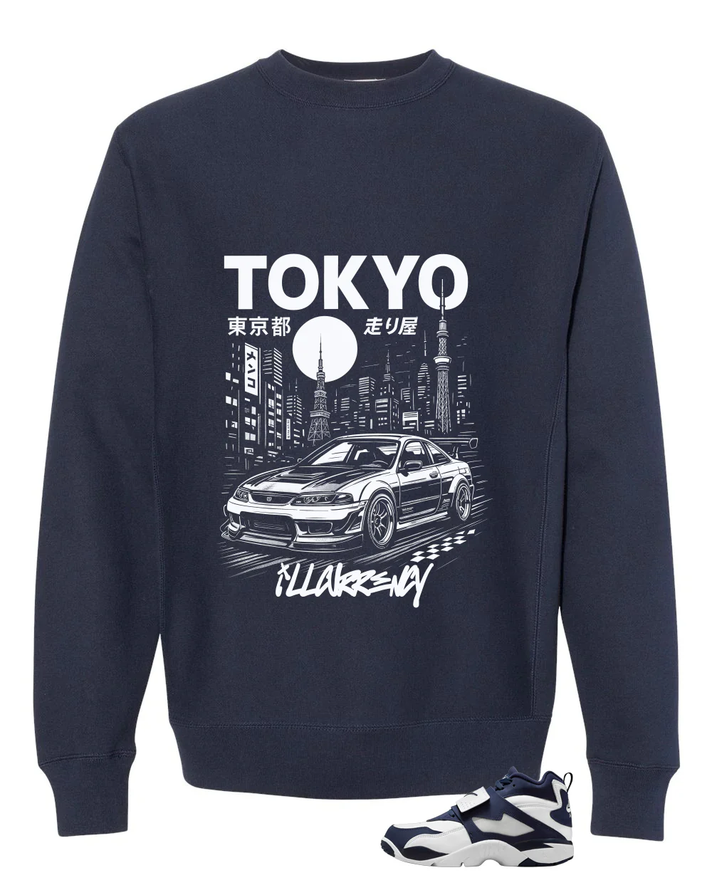 Nike Air Diamond Turf Cowboys Matching T-Shirt, Sweatshirts & Hoodies Navy Blue T-Shirt (Tokyo Drift)| illcurrency - Image 4