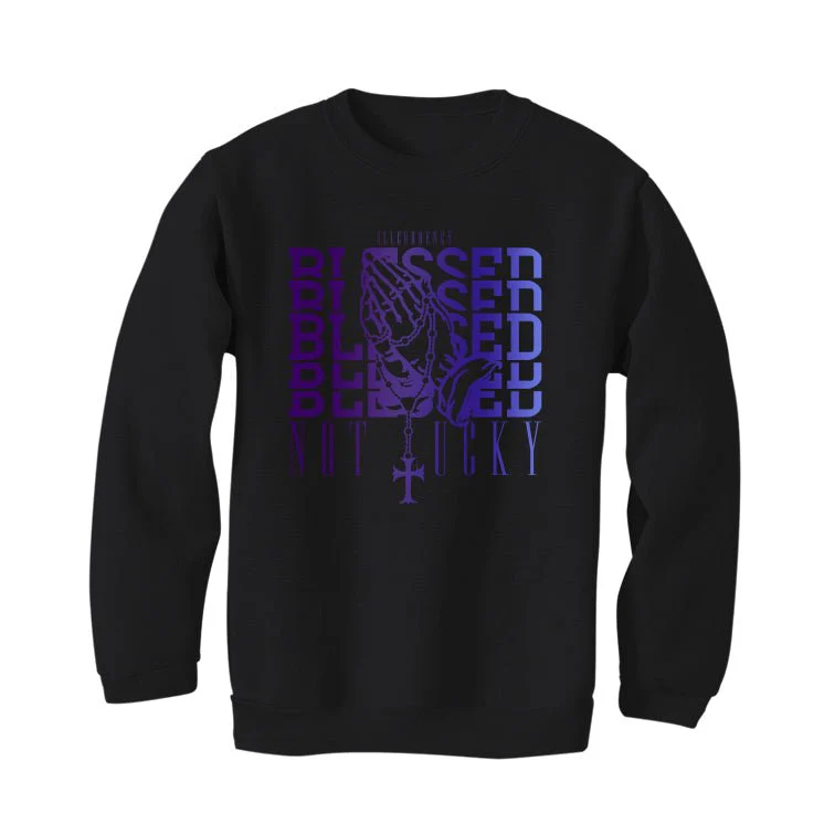 Nike Air Foamposite One “Eggplant” | illcurrency Black T-Shirt (Blessed not lucky) - Image 4