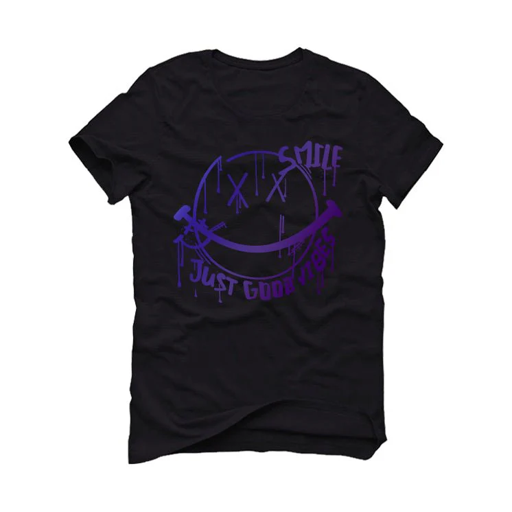 Nike Air Foamposite One “Eggplant” | illcurrency Black T-Shirt (Smile) - Image 2