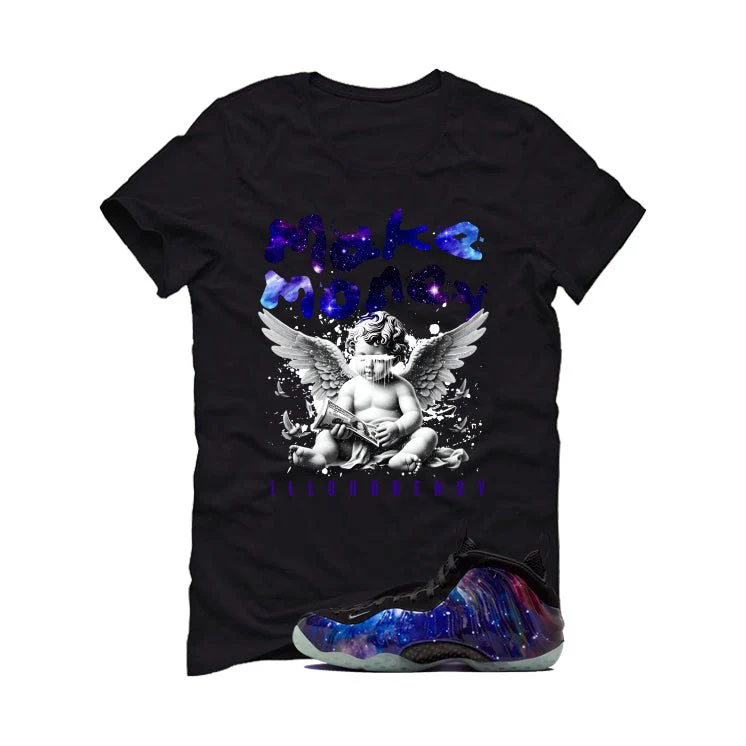 Nike Air Foamposite One Galaxy Black T-Shirt (Make Money)| illcurrency - Image 2