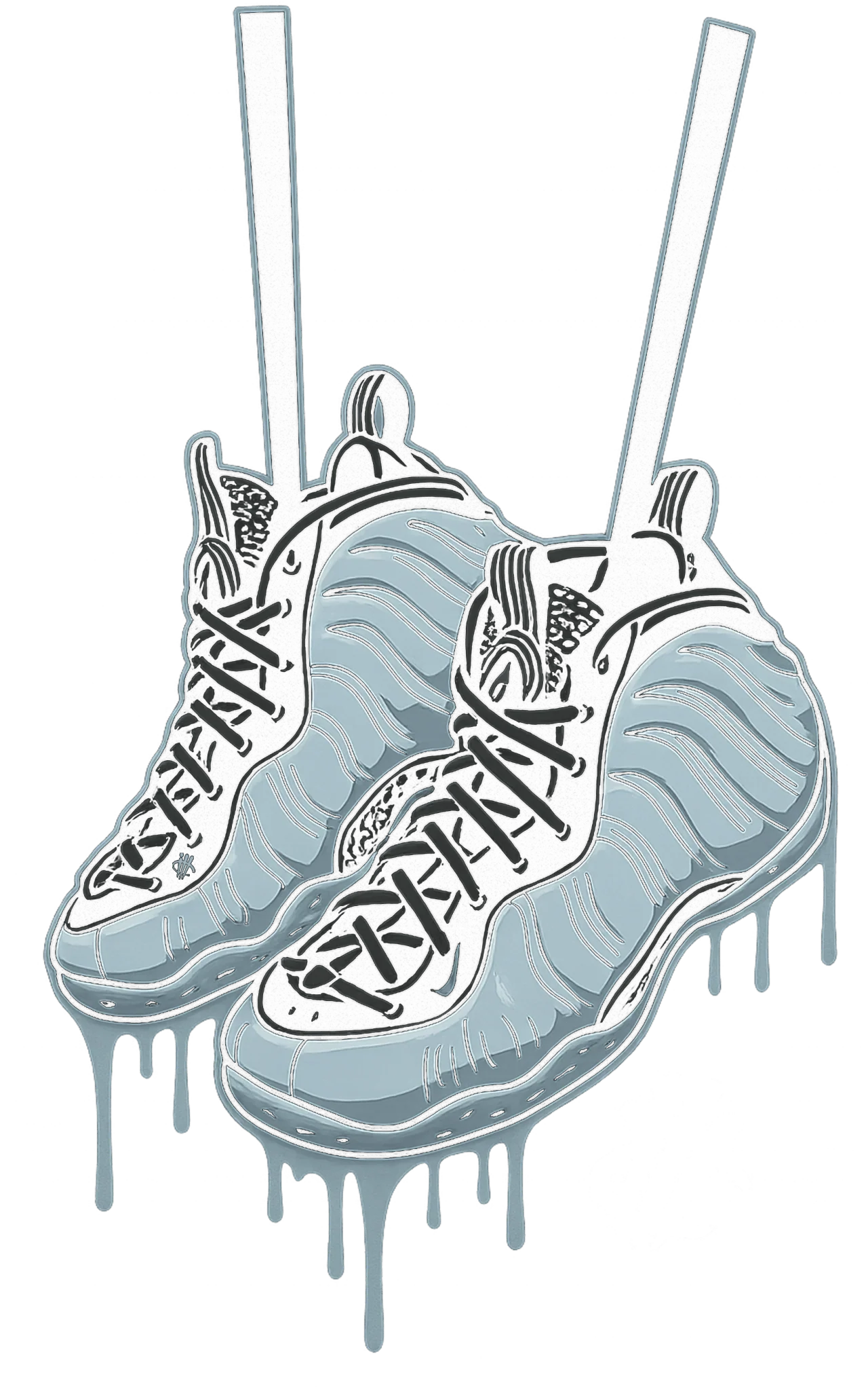 Nike Air Foamposite One Psychic Blue Black T-Shirt (Foams)| illcurrency