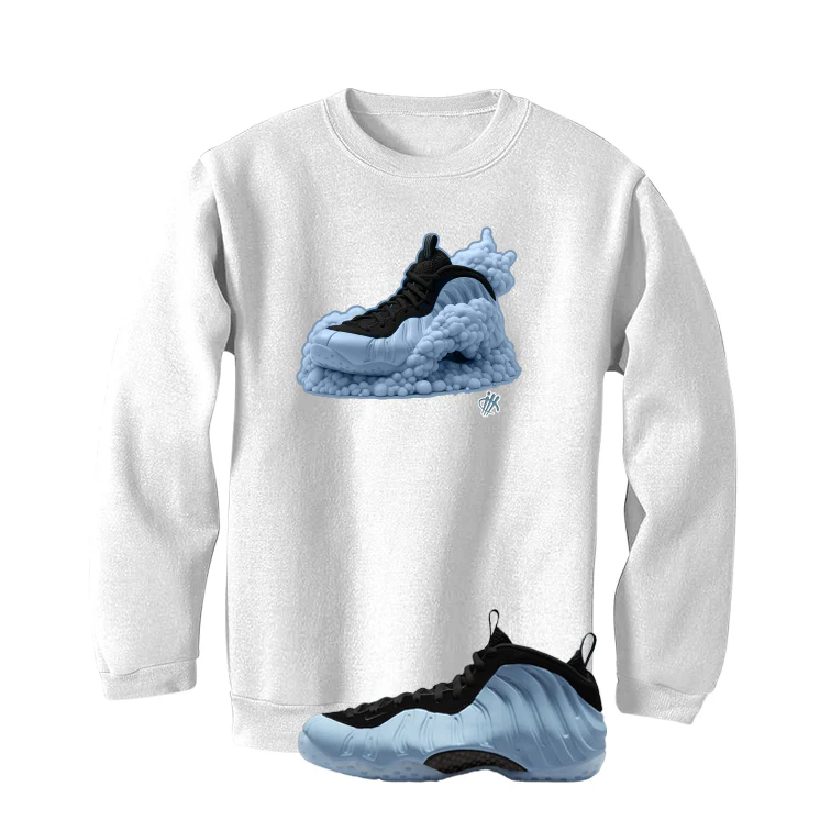 Nike Air Foamposite One Psychic Blue White T-Shirt (Foamy Shoe)| illcurrency - Image 4