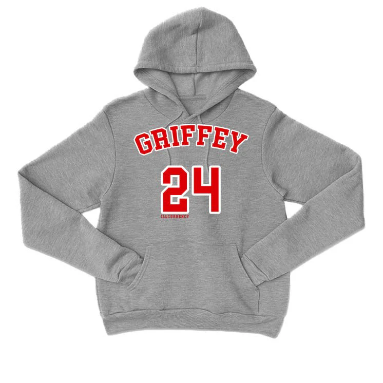 Nike Air Griffey Max 1 “Cincinnati Reds” Grey T-Shirt (Griffey 24) - Image 3