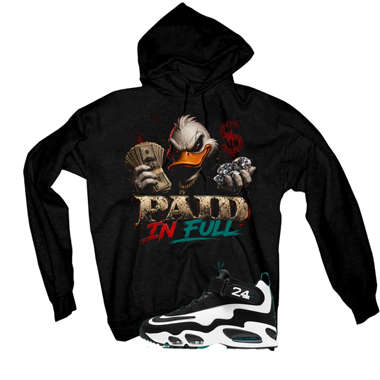 Nike Air Griffey Max 1 Freshwater Matching T-Shirt, Sweatshirts, & Hoodies Black T-Shirt (Paid in Full)| illcurrency - Image 3