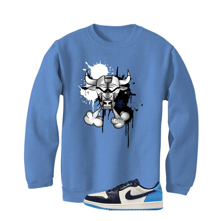 Nike Air Jordan 1 Low OG Obsidian Carolina Blue T-Shirt (Iron Bull)| illcurrency - Image 4