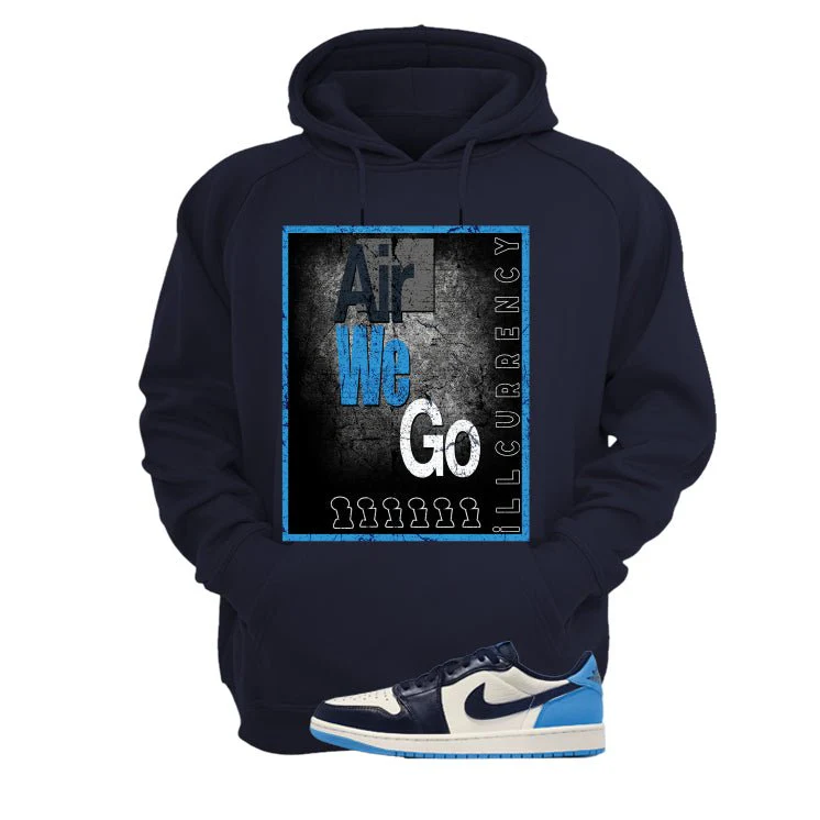 Nike Air Jordan 1 Low OG Obsidian Navy Blue T-Shirt (Air We Go)| illcurrency - Image 3