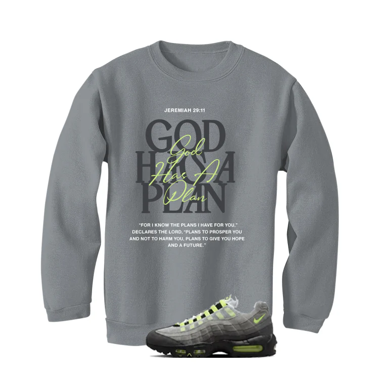 Nike Air Max 95 Neon Matching T-Shirt, Sweatshirts, & Hoodies Grey T-Shirt (God Has A Plan)| illcurrency - Image 4
