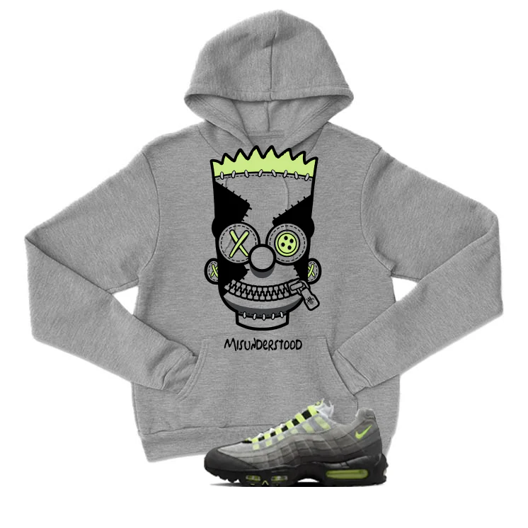 Nike Air Max 95 OG Neon Matching T-Shirt, Sweatshirts & Hoodies Grey T-Shirt (Misunderstood)| illcurrency - Image 3